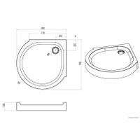 Душевой поддон AM.PM Like Round 95 W83T-333-095W