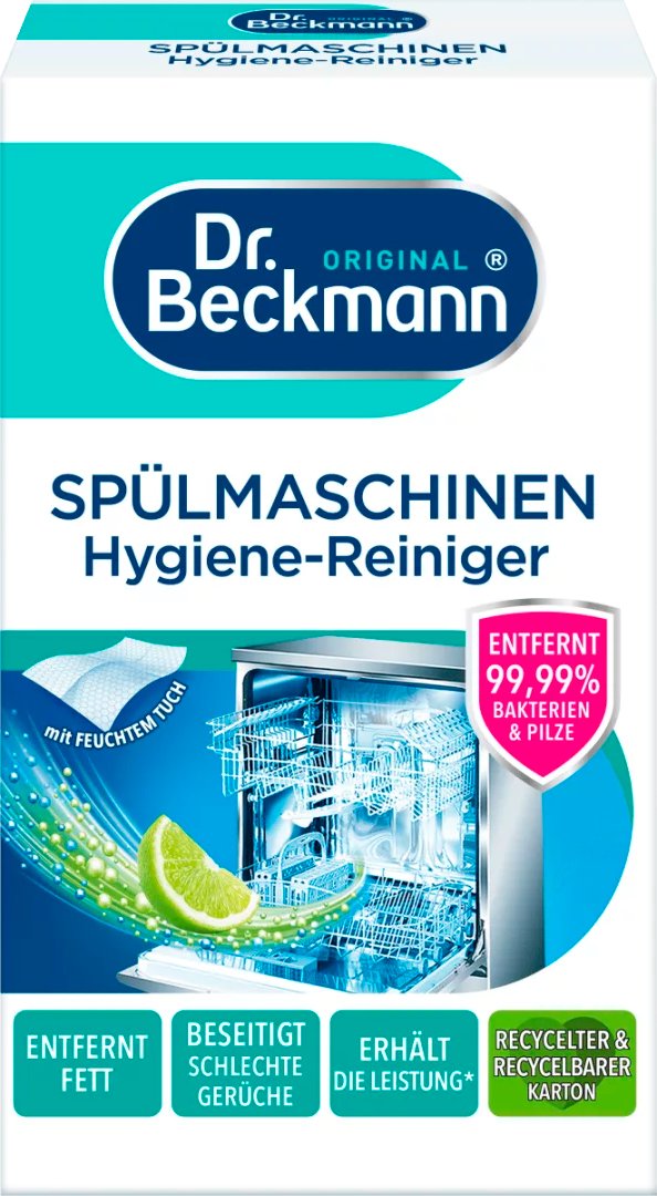 

Очиститель для посудомоечной машины Dr. Beckmann 43281 75 г + 1 салфетка