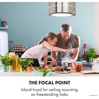 Кухонная вытяжка Klarstein Tron Ambience Island (серебристый)