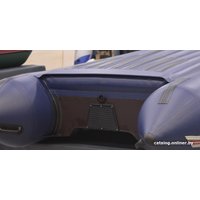 Моторная лодка Хантер 375 Аэро (светло-серый/синий)