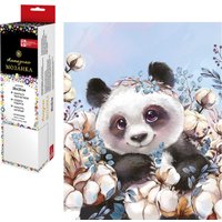 Алмазная мозаика  Феникс+ Панда в цветах 68588