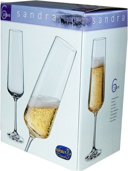 

Набор бокалов для шампанского Bohemia Crystal Sandra 40728/200