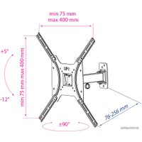 Кронштейн для телевизора Kromax OPTIMA-403 (черный)