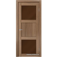 Межкомнатная дверь MDF-Techno Dominika 805 80x200 (орех золотой, стекло лакобель коричневый)