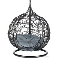 Подвесное кресло BiGarden кокон из искусственного ротанга (черный)