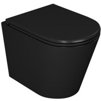 Унитаз подвесной D&K Venice DT1026025 (черный, сиденье микролифт)