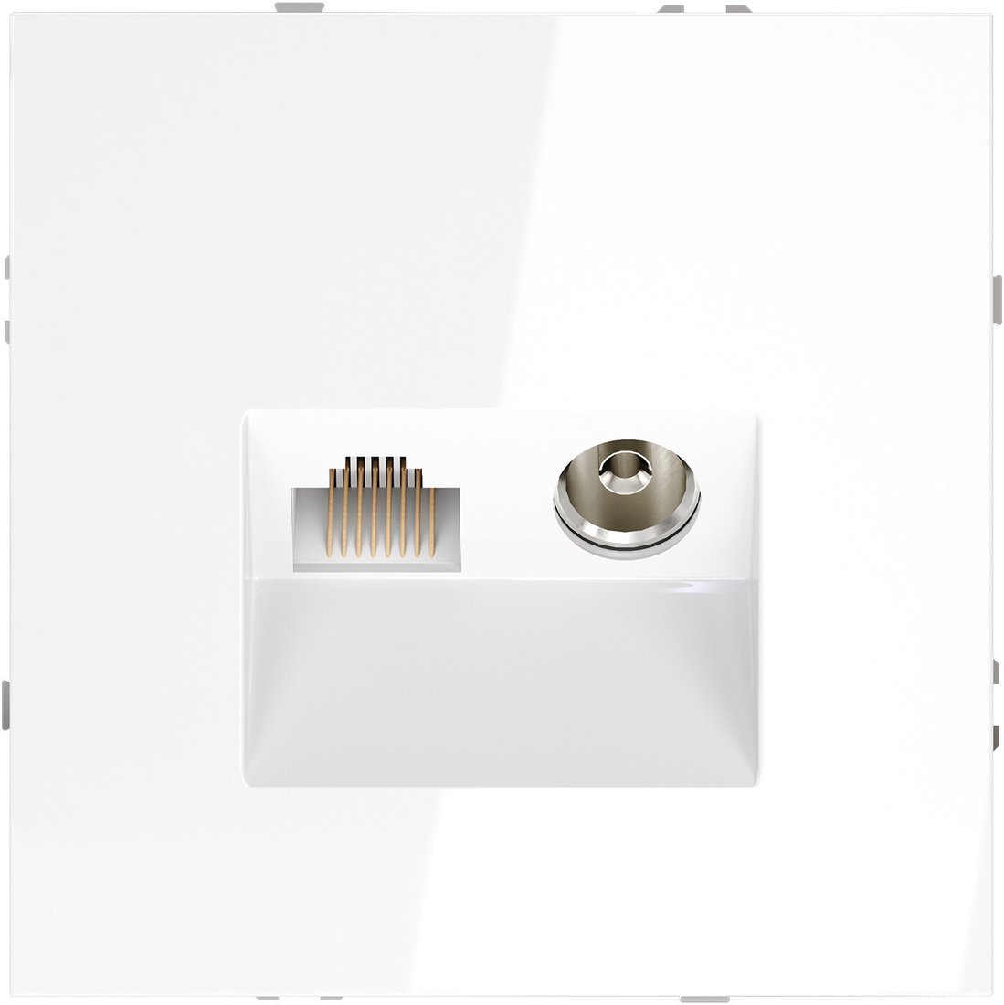 Розетка компьютерная Voltum S70 VLS060701 (белый глянцевый)