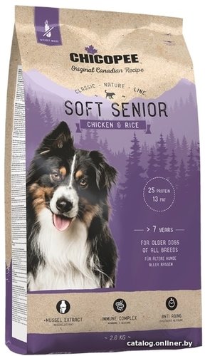 Сухой корм для собак Chicopee CNL Soft Senior Chicken & Rice 12 кг