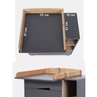 Детский комод Rant Lago Pro 800/4 (moon grey)