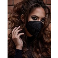 Респиратор-полумаска Протеджити Стайл Респиратор KN95 FFP2 пятислойный с клапаном (черный, 10 шт)