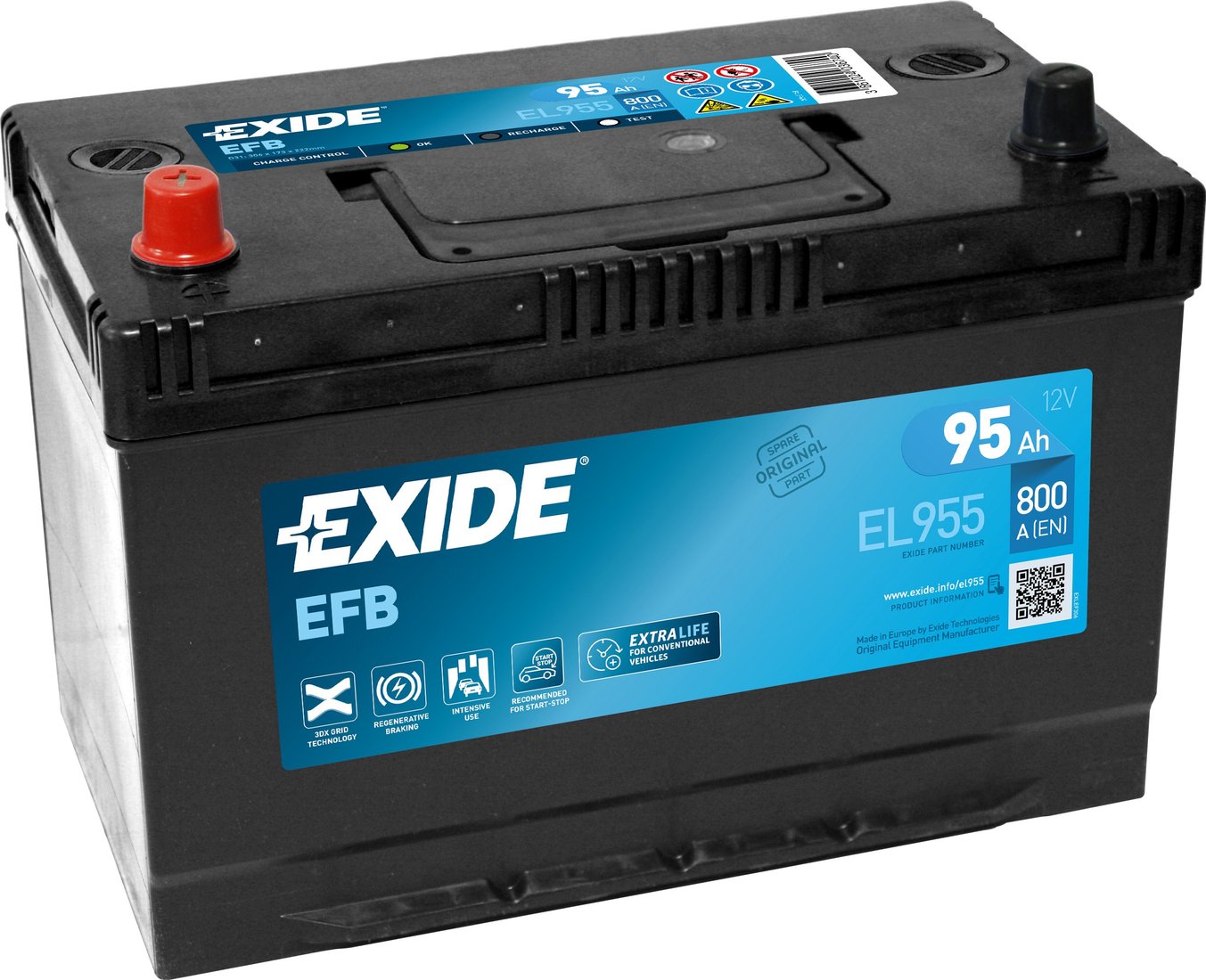 

Автомобильный аккумулятор Exide Start-Stop EFB EL955 (95 А·ч)