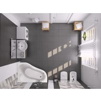 Ванна Santek Ибица XL 160x100 R (с каркасом и экраном)
