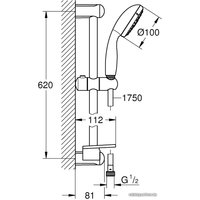 Душевой гарнитур  Grohe Tempesta 100 27927001