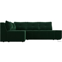 Угловой диван Mebelico Амадэус 109684 (левый, велюр, зеленый)