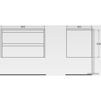  BelBagno Тумба под умывальник Kraft-800-2C-SO-PP (pino pasadena)