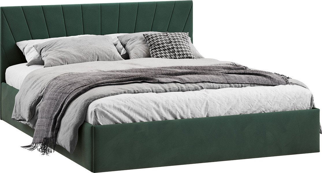 

Кровать Трия Эвори с ПМ 140x200 Тип 1 (велюр Confetti Deep forest)