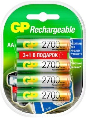 Аккумулятор GP Rechargeable AA 270AAHC3/1-2CR4