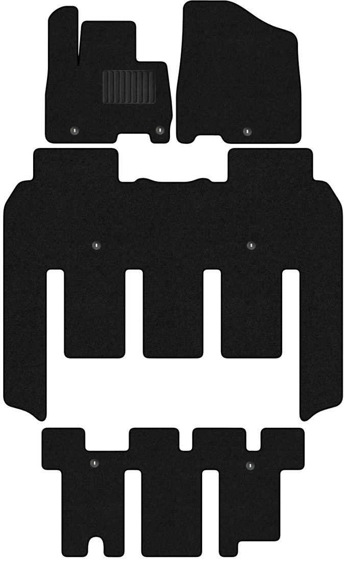 

Комплект ковриков для авто Alicosta Kia Carnival IV (минивэн / KA4/ 7 мест) 2020 - Н.В. +3 ряд (ворс)