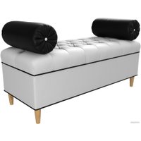 Банкетка Лига диванов Глория 29277 (экокожа белый/черный)