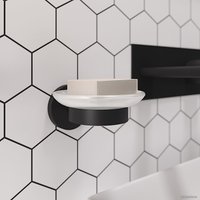 Мыльница Wellsee Finishing Touch 182502000 с держателем (матовый черный)