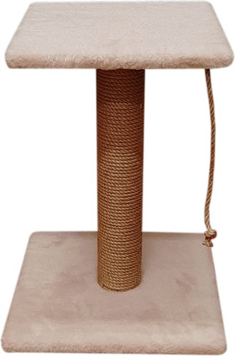 Когтеточка Bast С полкой 50 (джут, бежевый)