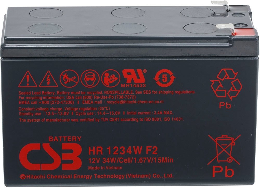 

Аккумулятор для ИБП CSB Battery HR1234W F2 (12В/9 А·ч)