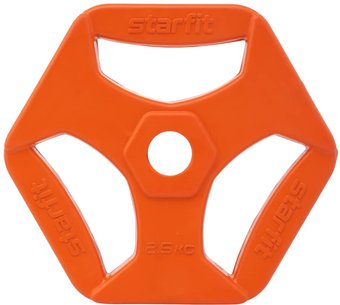 Диск Starfit BB-205 2.5 кг (оранжевый)