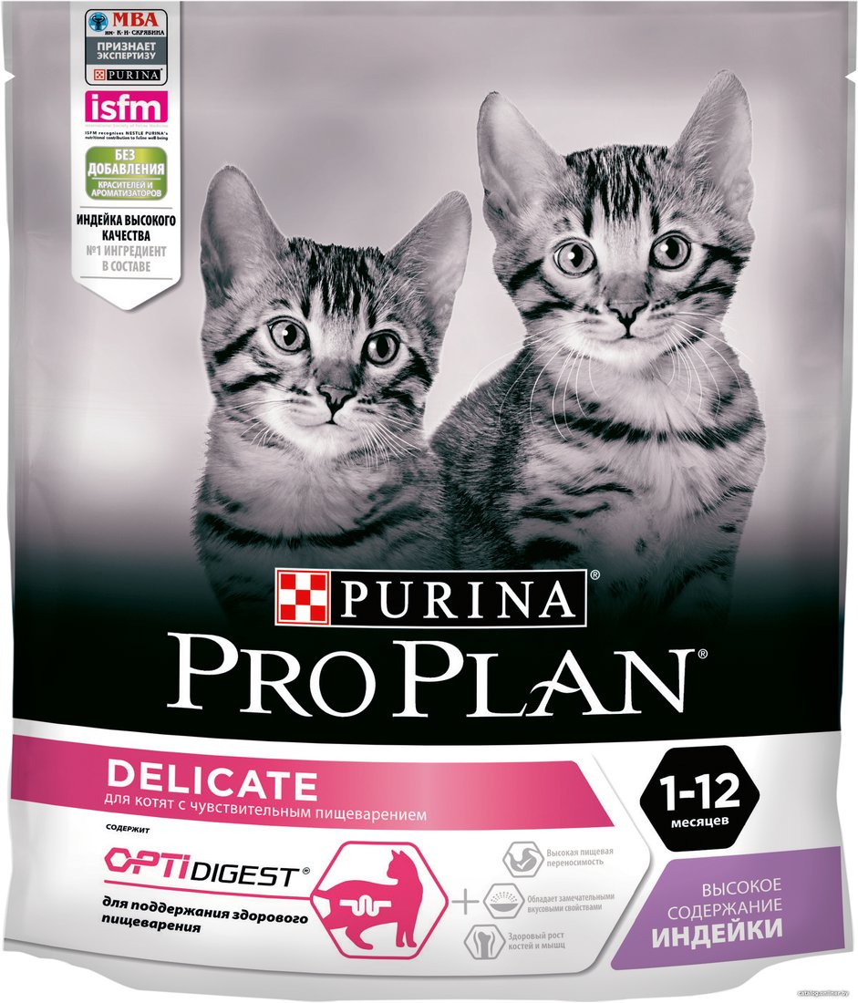 Сухой корм для кошек Pro Plan Junior Delicate с индейкой 0.4 кг