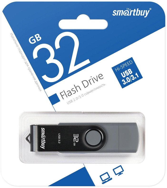 

USB Flash SmartBuy Twist Dual 32GB (черный)