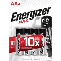 Батарейка Energizer MAX E91 LR6/AA BP4/48 4 шт