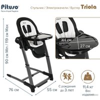 Высокий стульчик Pituso Triola (черная рама/черный)