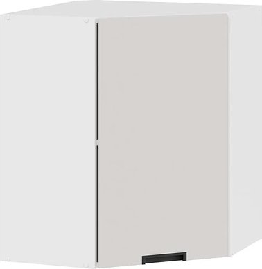 

Шкаф навесной Трия Гренада 1В6У угловой с одной дверью (белый/холст мокко)