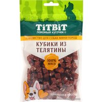 Лакомство для собак TiTBiT Кубики из телятины для мини пород 100 г