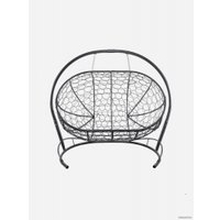 Подвесной диван M-Group Лежебока 11180309 (с серым ротангом/серая подушка)