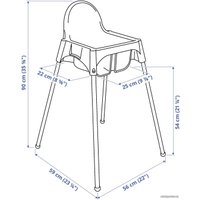 Высокий стульчик Ikea Антилоп 192.193.67