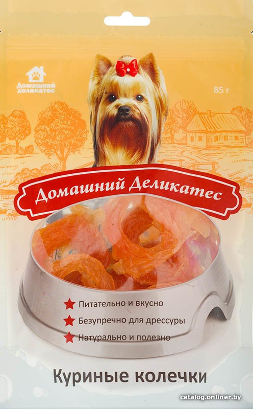 Лакомство для собак Домашний деликатес Куриные колечки 85 г