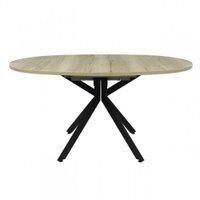 Кухонный стол Виста Оттава 100x150/195 (дуб натуральный/муар черный)