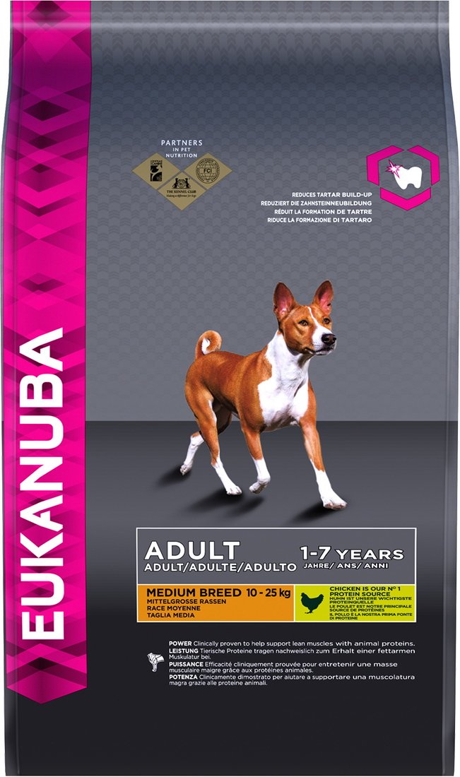 

Сухой корм для собак Eukanuba Adult Medium Breed 15 кг