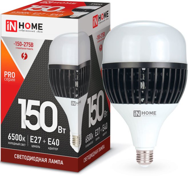 

Светодиодная лампочка In Home LED-HP-PRO 150Вт 230В E27/Е40 6500К 14250Лм 4690612035703
