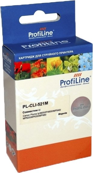 

Картридж ProfiLine PL-CLI-521M-M (аналог Canon CLI-521 Magenta)