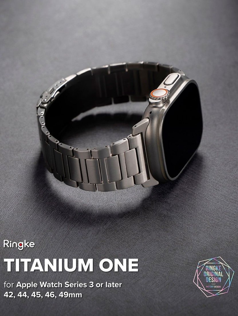 Ремешок Ringke Titanium One для Apple Watch 44 / 45 / 46 / 49 mm Natural Titanium