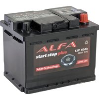 Автомобильный аккумулятор ALFA AGM R+ (60 А·ч) в Лиде
