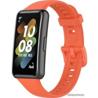 Ремешок Rumi силиконовый для Huawei Band 7 (оранжевый)