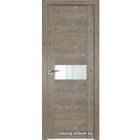 Межкомнатная дверь ProfilDoors 2.05XN L 60x200 (каштан темный, стекло lacobel белый лак)