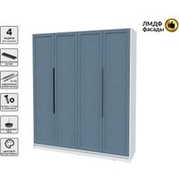 Шкаф распашной Интерлиния Концепт Тренд КТ-Ш4 (белый платинум/дуб лазурный)