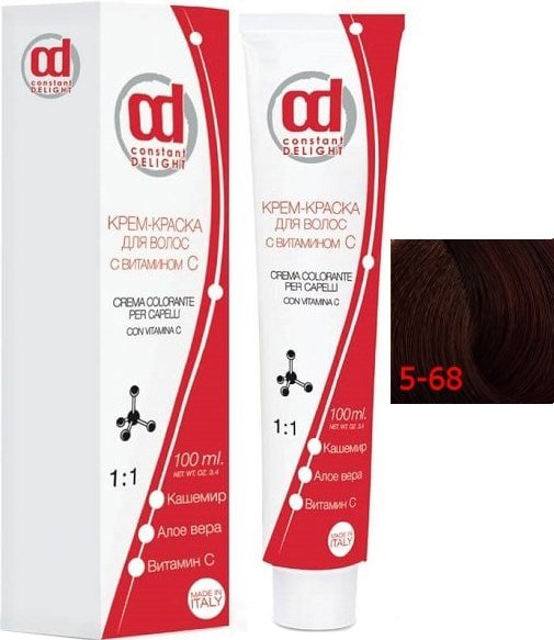 

Крем-краска для волос Constant Delight Crema Colorante 5/68 светло-коричневый шоколадно-красный