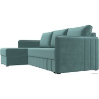 Угловой диван Лига диванов Слим левый (велюр бирюзовый)
