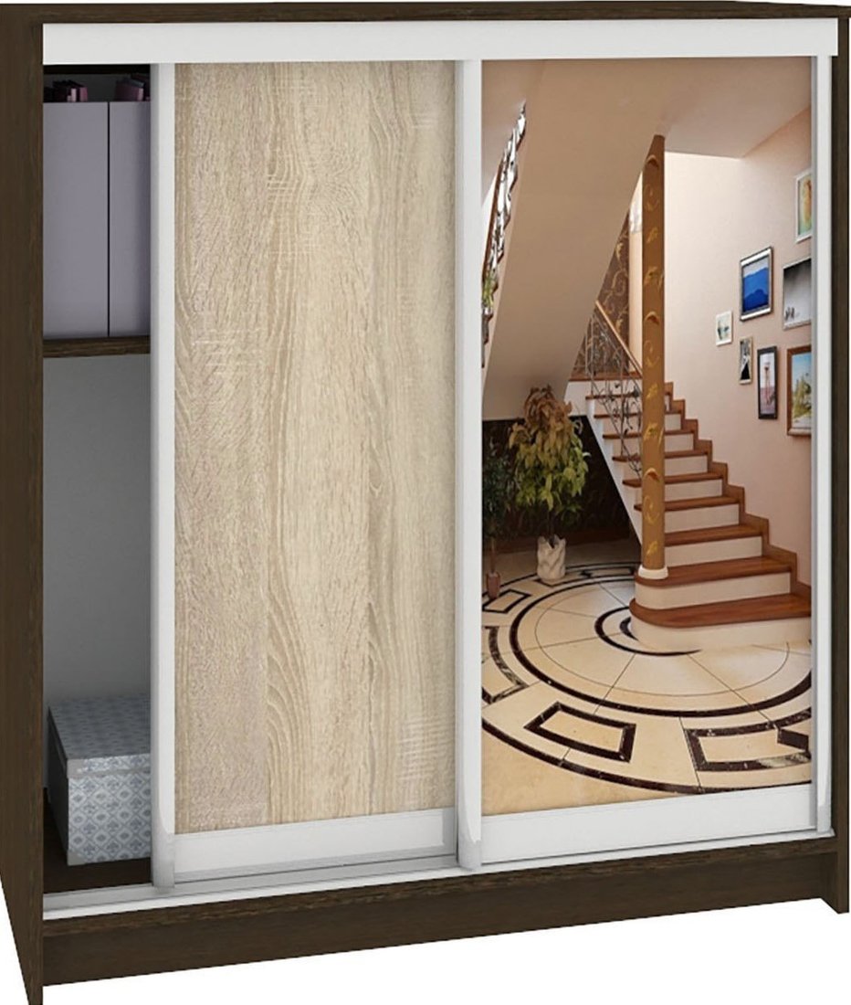 

Тумба для обуви Кортекс-мебель Сенатор ШК42 Классика ДСП с зеркалом (венге/дуб сонома)