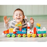 Конструктор Азбукварик Автокран. Talky Blocks Кнопочка 2827