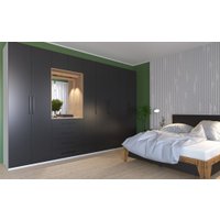 Шкаф распашной Elva Брис NEM02HP-2D-800/580/2400 (06) (белый/графит)